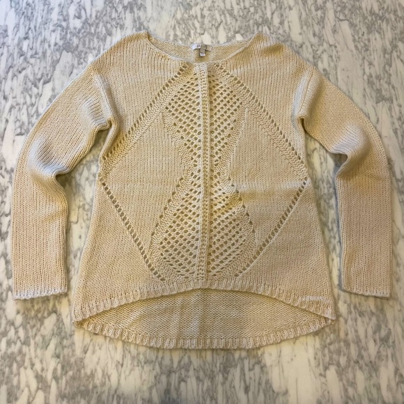 dELiA*s, XS, tan/cream, knitted sweater - Picture 1 of 2